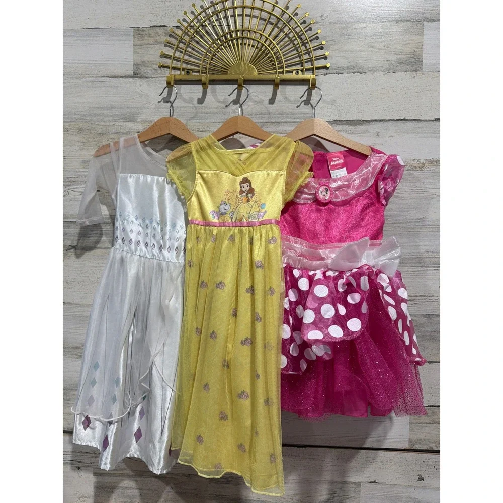 Disney Princess Dress Up Bundle Girls 3T Elsa Belle Minnie Disneycore
